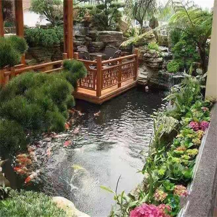 溧阳大型庭院假山鱼池景观设计